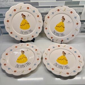Disney Belle Enchanting Dinner Plate Set of 4